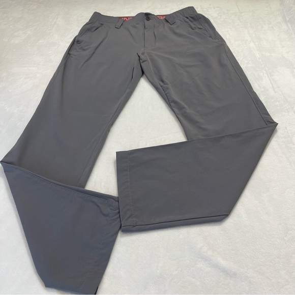 UNDER ARMOUR MENS PANTS GRAY SIZE 34/32 - Picture 1 of 7